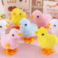 1 PCs random color random multicolor simulation plush chicken roll jumping. 