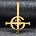Ghost Band BC Stainless Steel Brooch Ghost Ghoul Nameless Cross Musical Band Mask Grucifix Brooches PINS Jewelry collar de ghost. 
