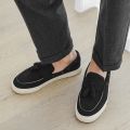 Suede Leather Handmade Loafers Leisure Walk Male Casual Shoes New Design Casual Slip on Flats Versatile Driving Shoes Moccasins. 