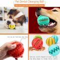 Dog Tooth Cleaning Balls Chewing Food Toys Ball Non-Toxic Soft Rubber Ball for Pet Training. 