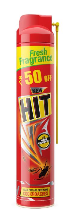 HIT Crawling Insect Killer – Cockroach Killer Spray 625 ml  Instant Kill | Deep-Reach Nozzle | Fresh Fragrance