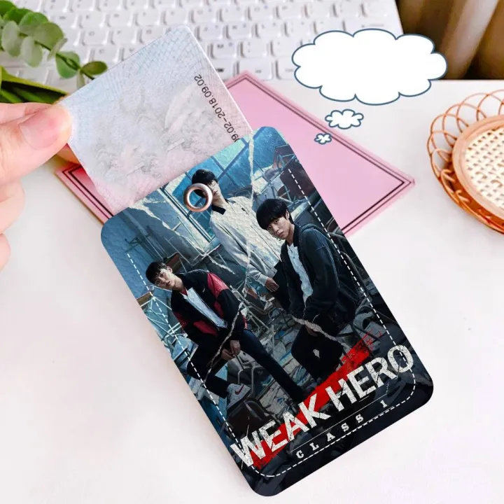 Weak%20Hero%20Class%201%20Classic%20Vintage%201Pc%20PU%20Leather%20Card%20Holder%20Keychain%20Key%20Ring%20Door%20Lock%20Access%20Tags%20ID%20Card%20Case%20Keychain%20Card%20-%20Image%204