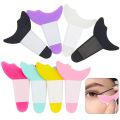 1 Pisce Resusable Eye Makeup Aid Silicone Eyeliner Eyebrow Stencils Face Cream Mask Applicator.