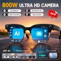 2026New AI Smart Glasses 120+Language Translation 800W Pixel Camera Video Music Player Call Business 8K Color Change Glasses Men.