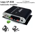 Lepy LP-838 HIFI Amplifier 2.1 Channel Subwoofer Amp Car Home Theatre Sound System Amplificadora DC 12V3A.