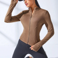 2024 New Yoga Coat Short Sports Jacket WOMEN'S Fitness Clothes Slimming Body Sculpting Zipper Yoga Jacket.