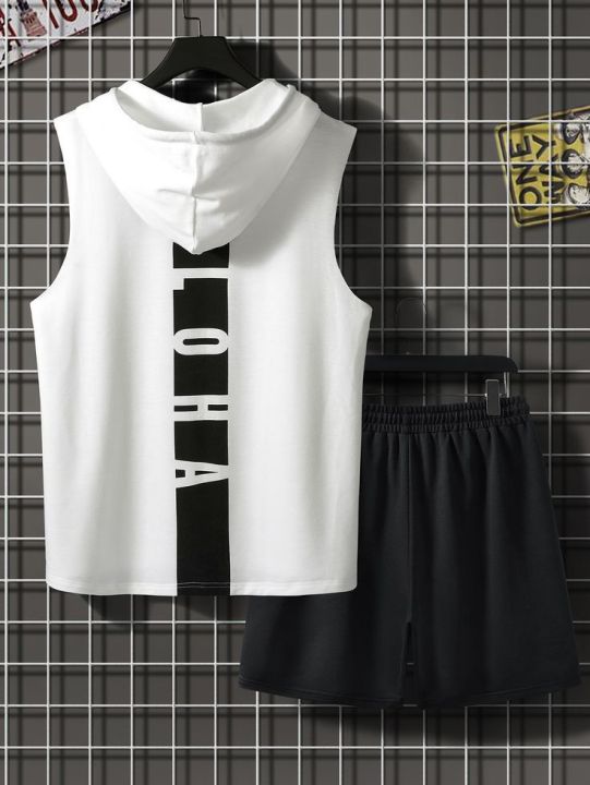 Summer Sleeveless hoodie Tank Top & Shorts