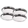 High Quality Stainless Steel Dinner Plates Set Of 2 Silver Indian Thali / Steel Thali / Steel Plate. 
