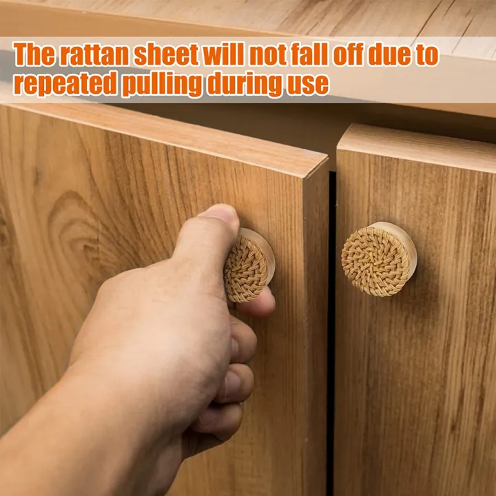 2pcs%20Solid%20Wooden%20Door%20Handle%20Circular%20Small%20Rattan%20Weaving%20Single%20Hole%20Cabinet%20Wardrobe%20Shoe%20Drawer%20Pulls%20Knobs%20for%20Furniture%20-%20Image%204