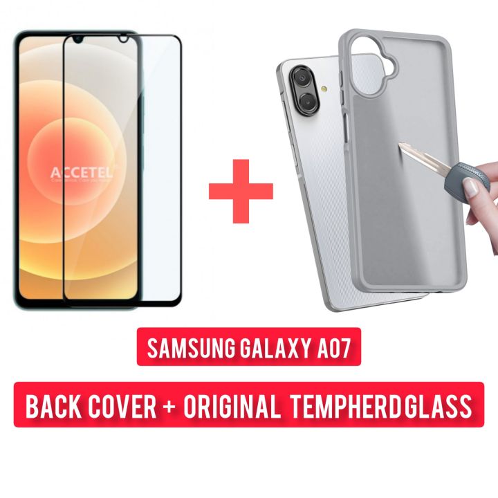 Samsung Galaxy A07 Backcover And Original Tempherd Glass A07 Combo Pack ...