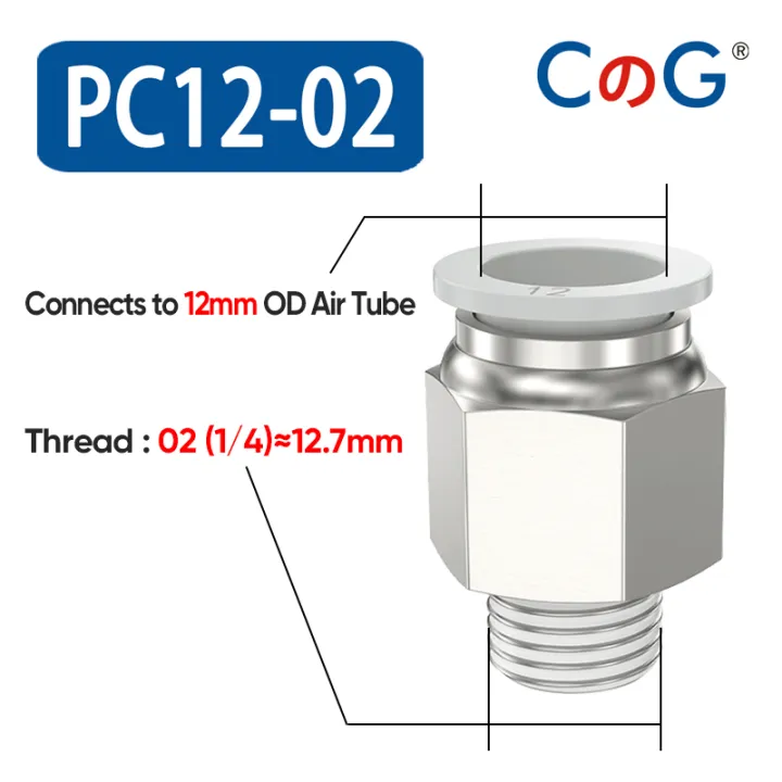 CG%2020Pcs%20White%20PC%20Pneumatic%20Fitting%20Brass%20Thread%201/8"%201/4"%203/8"%201/2"%20for%204/6/8/10/12mm%20Air%20Hose%20Tube%20Pipe%20Quick%20Pulg%20Connectors%20-%20Image%206