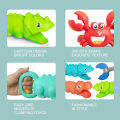 Children's beach toy, lobster, dinosaur toy clip, male and female crab foot pliers, robotic arm, beach dredging shovel set. 