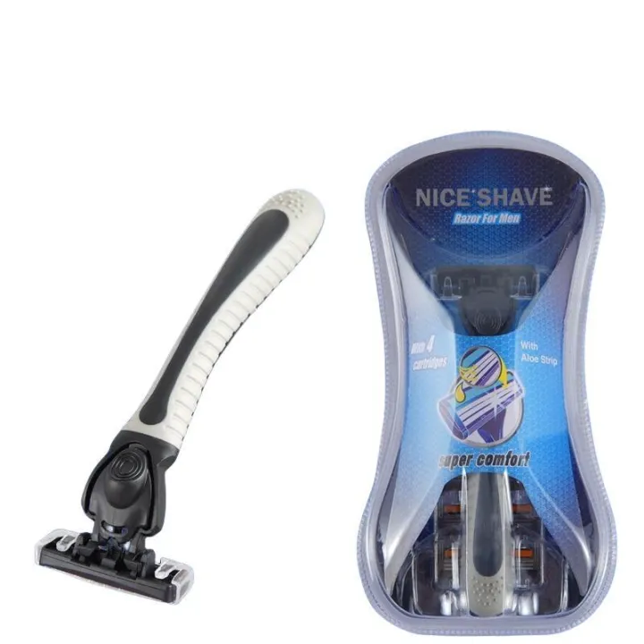 Disposable%20Shaving%20Razor%20Blade%20For%20Men%20Set%201%20Holder%20&%204%20Blades%203%20Layers%20Stainless%20Steel%20Manual%20Shave%20Razors%20For%20Daily%20Face%20Care%20-%20Image%207