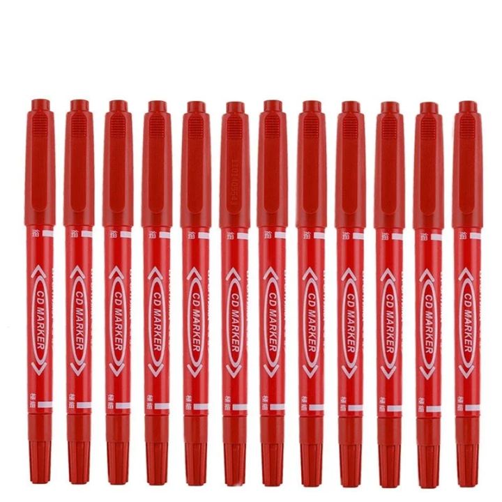 6/12pc%20Set%20Waterproof%20Oily%20Color%20Double%20Tip%20Permanent%20Markers%20Fine%20Tip%20Thick%20Tip%20Black%20Ink%20Drawing%20Pens%20Supplies%20Stationer%20-%20Image%207