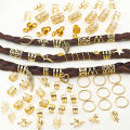 70Pcs Alloy Mixed Style Hair Ring Set Of Hair Accessories DIY Dreadlock Boho Style For Women Music festival party（Valentine'Day). 