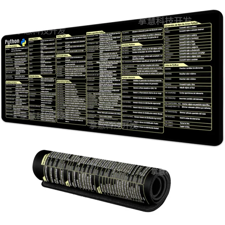 Spanish%20Python%20Programing%20Mouse%20Pad%20Desk%20Mat%20Office%20Software%20Excel%20Shortcuts%20Mousepad%20Personalized%20Extended%20by%20Office%20Users%20-%20Image%206