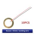 10/20pcs Piezoelectric Piezo Ceramic Wafer Plate Plate Piezo Element Diameter 27mm 35mm with Wire for Buzzer Loudspeaker. 