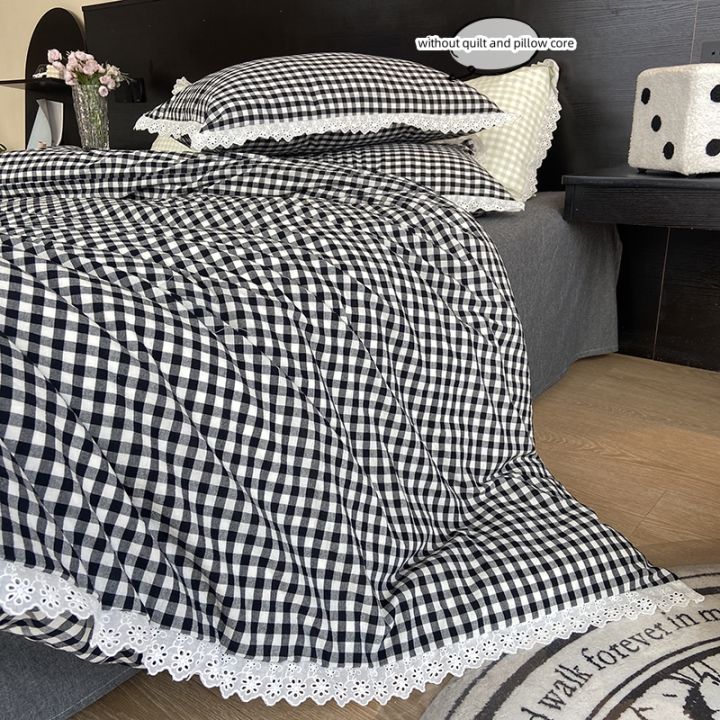 3pcs%20Black%20white%20plaid%20Duvet%20cover%20set%20(1*Duvet%20Cover%20+%202*Pillowcase,%20Without%20Core),%20lace%20Bedding%20Set,%20Soft%20Comfortable%20-%20Image%206