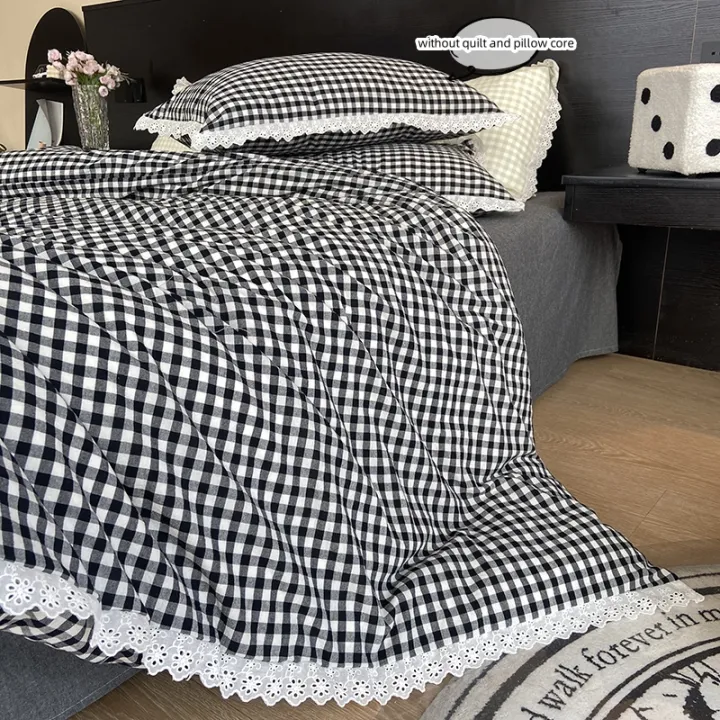 3pcs%20Black%20white%20plaid%20Duvet%20cover%20set%20(1*Duvet%20Cover%20+%202*Pillowcase,%20Without%20Core),%20lace%20Bedding%20Set,%20Soft%20Comfortable%20-%20Image%206
