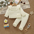Winter Baby Girls Clothes Sets Winter Long Sleeve Knitted Sweater Shirts+Leggings Newborn Infantil Outfits 2pcs Toddler Knitwear. 