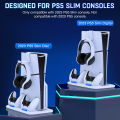 DinoFire S4000 For PS5 Slim Disc/Digital Fast gamepad Charging Cooling Stand Vertical Cooling Station For PS5. 