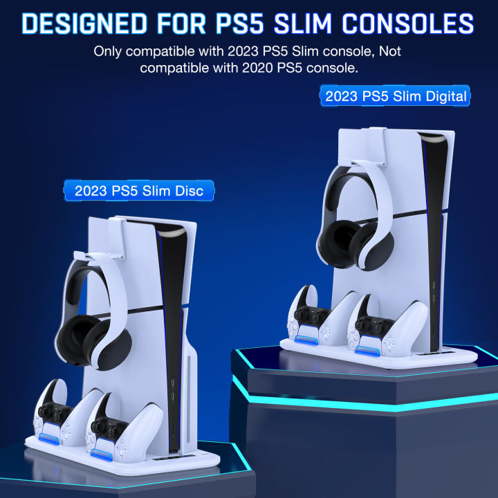 DinoFire%20S4000%20For%20PS5%20Slim%20Disc/Digital%20Fast%20gamepad%20Charging%20Cooling%20Stand%20Vertical%20Cooling%20Station%20For%20PS5%20-%20Image%203