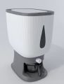 10Kg Rice Dispenser Storage Container Sealed Grain Cereal Dispenser Storage Box with Lid Measuring Cylinder. 