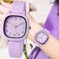 Fashion Simple Arabic Digital Surface Silicone Strap Women Quartz Watch. 