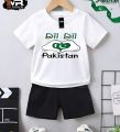 14 August Independence Day Azadi Mubarak Pakistan T-shirt And Short Pant Niker For Kids Baby Girls Summer Collection Round Neck Short Sleeves Tee Top's Clothes Set Dresses Outfit Suit For Unisex Jannat Store. 