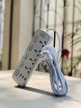 Extension lead Heavy Duty 3m Copper Wire Usb  Extension  Board with 4 Sockets (3 USB + 4 Universal + ON & OFF button), Multifunctional Power Strip, white Colors Usb port Extension lead / Three shoo lead cooper 3 meter. 