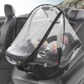 Baby Safety Seat Rain Cover Transparent EVA Baby Stroller Carriage Rain Cover Dust Cover Double Zipper Baby Stroller Accessories. 