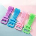 1PCS Silicone Bath Scrubber Back Massage Exfoliating Sponge Shower Brush Body Wash Removal Soft Bathroom Bath Brush. 