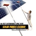 Solar Panels Cleaner with 14 feet Long Stainless steel Extendable Rod with Wipe and Sponge Cleaning Duster. 