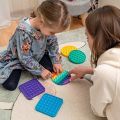 Rainbow Push Bubble Fidget Pad Sensory Toy I Pop It Fidget Toy Gifts for Kids(Small Size). 