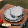 Titanium Purification Plate Backcountry Dinnerware Lightweight Stackable Camping Tray Creative Home Dish Plate Camping Supplies. 