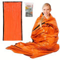 Emergency Sleeping Bag Portable Reusable Warm Survival Sleeping Bag Thickened Waterproof Insulated Lifesaving Blanket. 