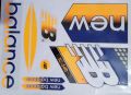 NB 3D  New Balance Orange Blue Latest Edition Bat Sticker 2023 New version. 
