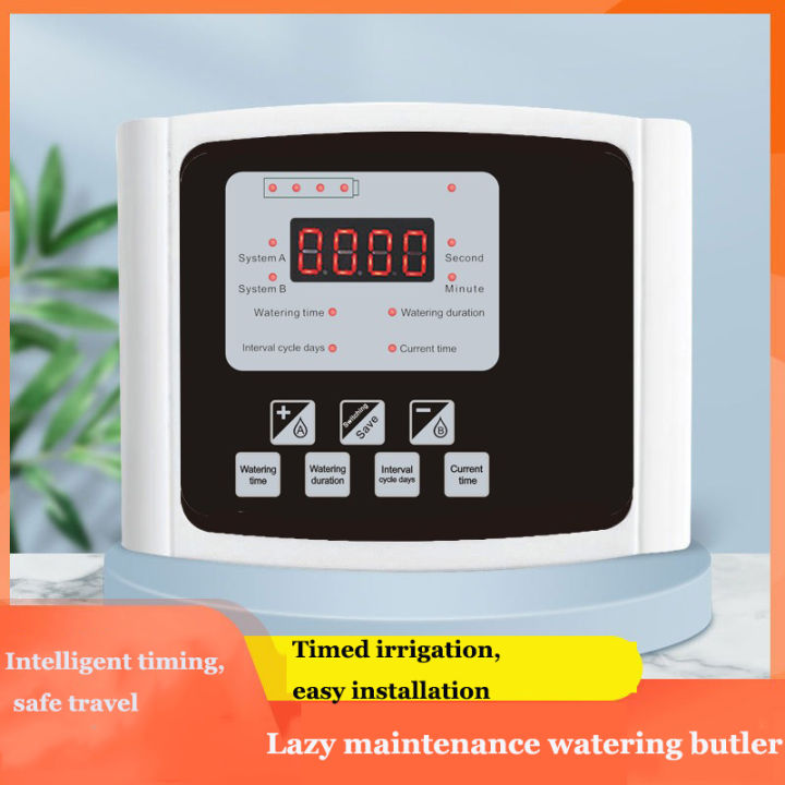 Garden Double Pump Adjustable Valve Drip Irrigation Device Timer System ...