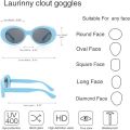 Nains Authentic Clout Goggles Bold Oval Retro Mod Fashion Sunglasses Clout Round Lens. 