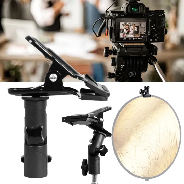 Reflector%20Clamp%20Clip%20Holder%20Light%20Stand%20Attachment%201/4"%20to%203/8"%20Screw%20Mount%20Swivel%20Adapter%20For%20Photo%20Studio%20Reflector&Background%20-%20Image%203