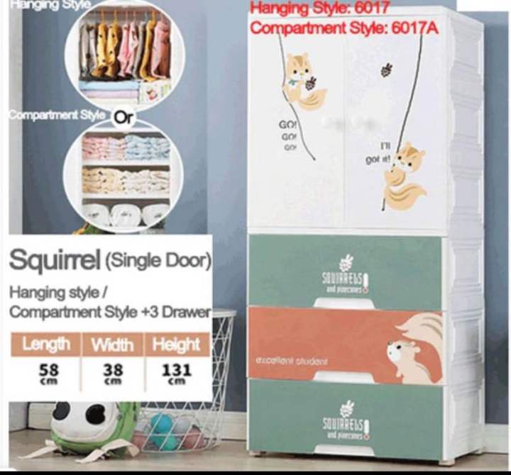 Kids Plastic Cupboard/ Wardrobe