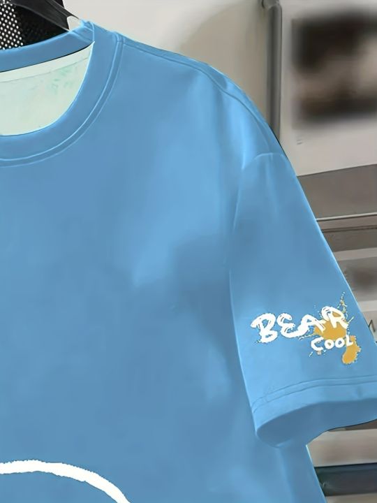 Summer%20men's%20round%20neck%20breathable%20T-shirt%20with%20cartoon%20bear%20print%20pattern%20suitable%20for%20daily%20and%20weekend%20gifting%20to%20friends%20-%20Image%207
