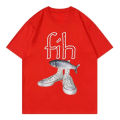 New Style Fih Shoes Graphic T Shirts Funny Misspelled Fish Meme T-shirtsWomen Casual Fashion Short Sleeve T-shirt.