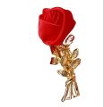 Red Rose Brooch Pin 1 Pcs Flower Brooches for Women Rose Flower Pin Safety Pins for Dresses Brooch Pins for Women Fashion Rose Brooches Accessories for Wedding Banquet Mothers Day Gifts. 