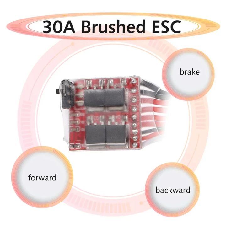 NEEBRC%2030A%20Brushed%20ESC%20Forward%20Backward%20Brake%20Dual%20Way%20Speed%20Controller%20for%201/16%201/18%201/24%20RC%20Mini%20Car%20Boat%20370%20380%20390%20Motor%20-%20Image%204