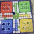 2in1 ludo 4-6 player ludo with goti playing wooden board game for childern mind. 