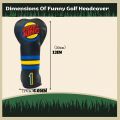Golf Head Covers for Driver, Bogey King Premium Golf Club Head Covers with Soft Lining ,Great Golf Accessories for DAD.