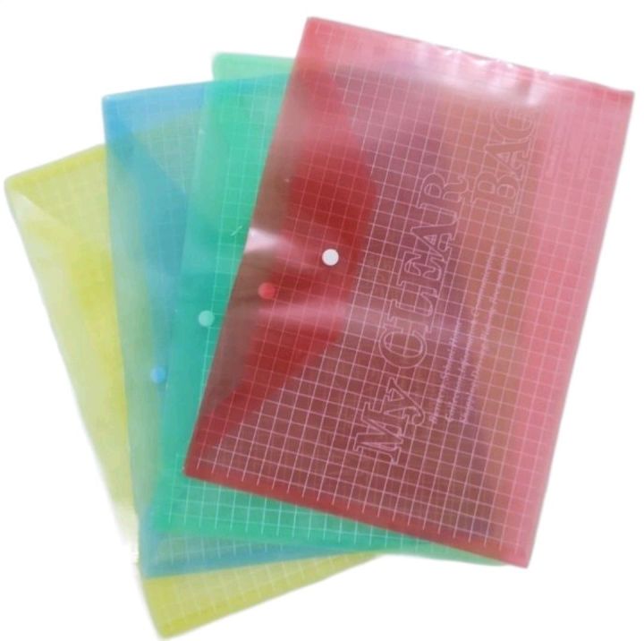 My Clear Bag 9c (Soft) / My Clear File / Button File / Documents Carrier File (04 Pieces Price)