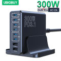 Ubigbuy 300W USB C Fast Charger Multi Port GaN 140W PD 3.1 Charging Station PPS 100W 45W for MacBook Pro M2 iPhone 15 14 Galaxy. 