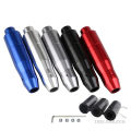Universal 14.5cm Aluminum Car Auto Gear Stick Shift Knob with Press Down Release Button And 3 Adapters Shifter Lever Replacement. 